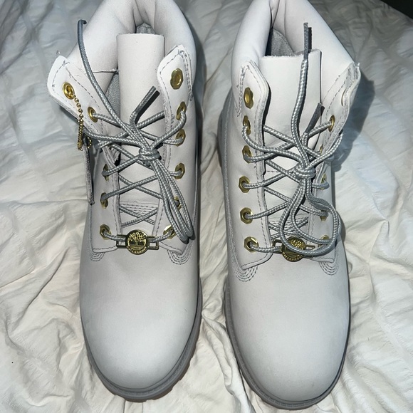 NWT Timberland Light Grey Nubuck 6" Premium Waterproof Boots - Picture 5 of 7